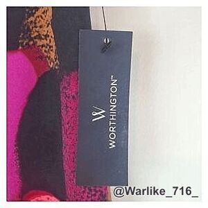 💫🌺⭐👠💎 NWT Worthington Size 8 Coral Impressions Pencil Skirt With Side Zipper